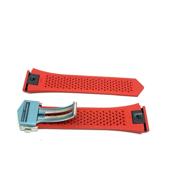 Tag Heuer Connected Men's Watch Replacement Band Red Rubber Strap 22/26mm Lug - Picture 10 of 10